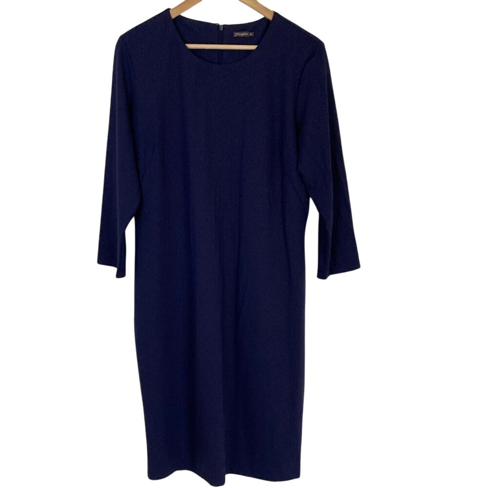 J McLaughlin Womens Navy Catalina Cloth Sheath Dress Size XL Classic Career